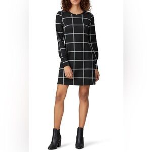 HUTCH Long Sleeve Plaid Sweater Mini Dress in Size Small